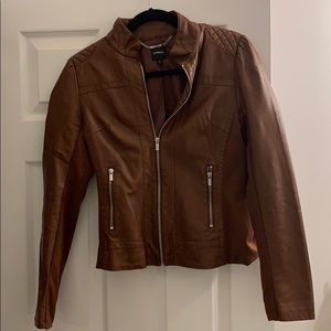 Express Brown leather jacket